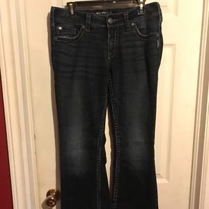 Ladies silver jeans